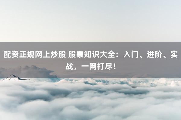 配资正规网上炒股 股票知识大全:入门、进阶、实战,一网打尽!