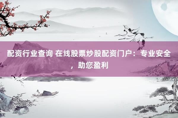 配资行业查询 在线股票炒股配资门户：专业安全，助您盈利