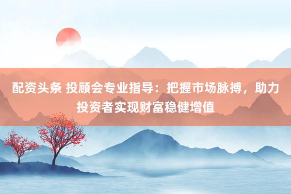 配资头条 投顾会专业指导：把握市场脉搏，助力投资者实现财富稳健增值