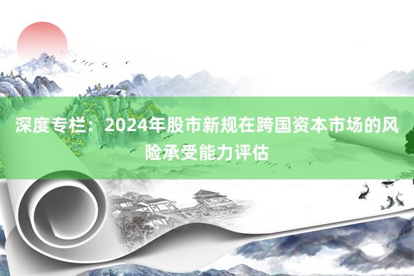 深度专栏：2024年股市新规在跨国资本市场的风险承受能力评估
