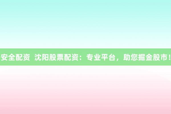 安全配资  沈阳股票配资：专业平台，助您掘金股市！