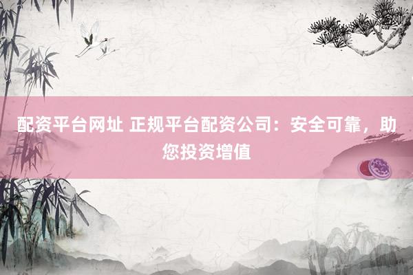 配资平台网址 正规平台配资公司：安全可靠，助您投资增值