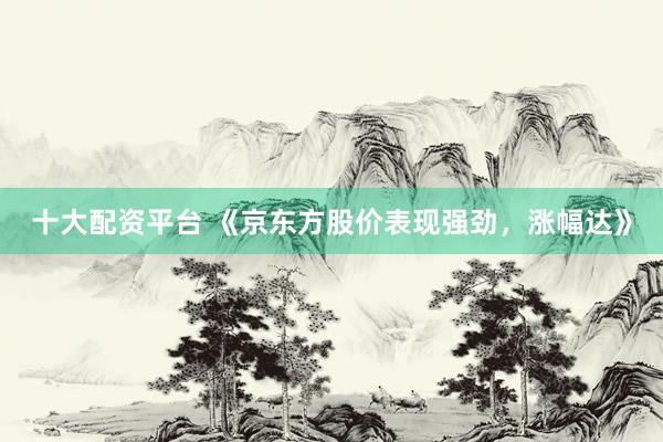 十大配资平台 《京东方股价表现强劲，涨幅达》